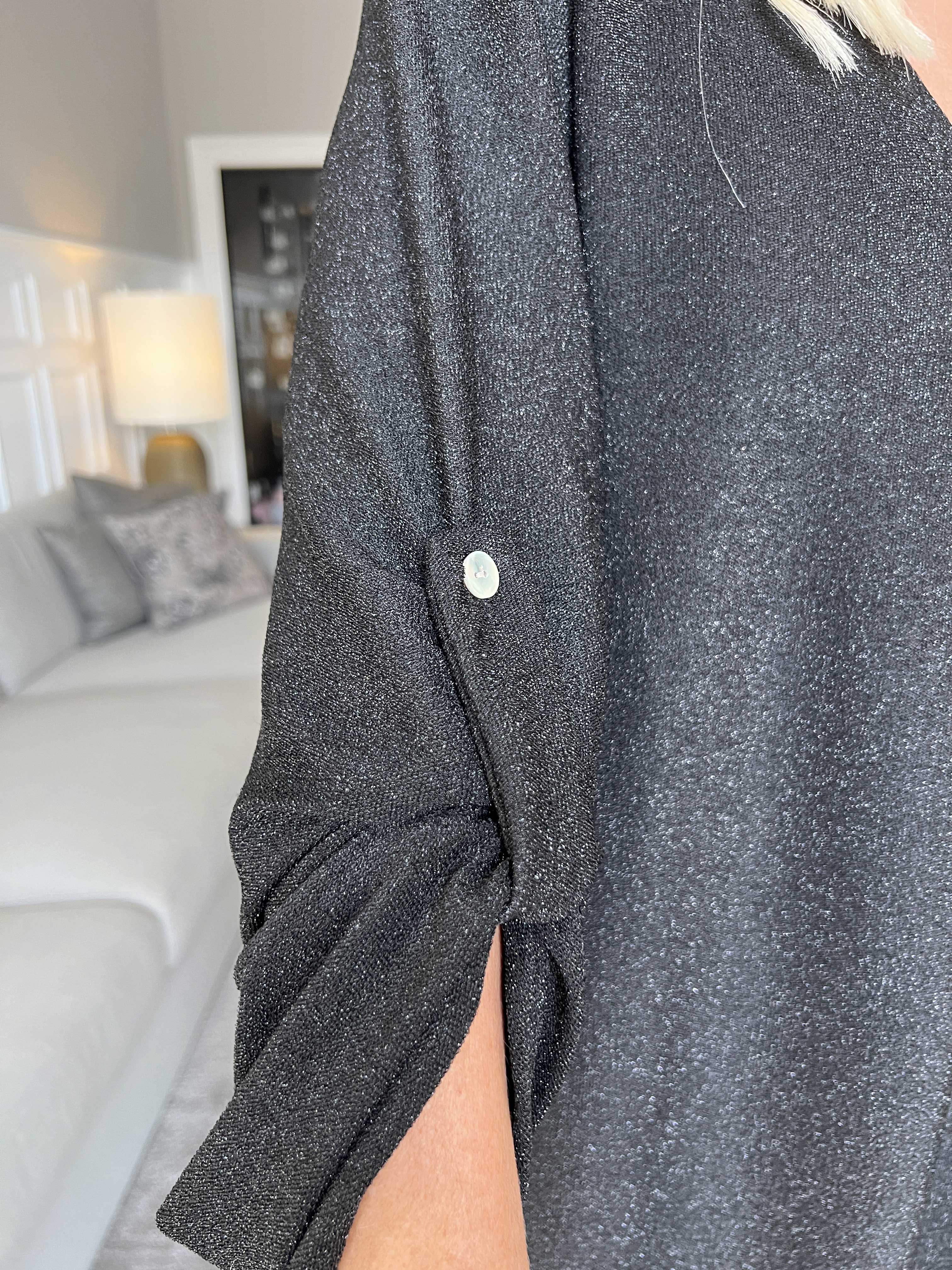 Larna Glitter - Tunika med glittertrådar och v-ringning